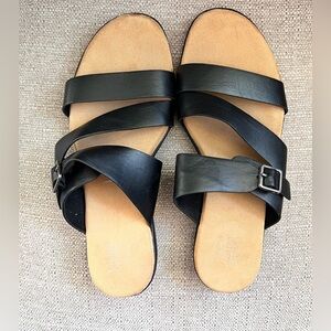 Croft & Barrow Women's Laylah Black Comfort Slip On Sandals